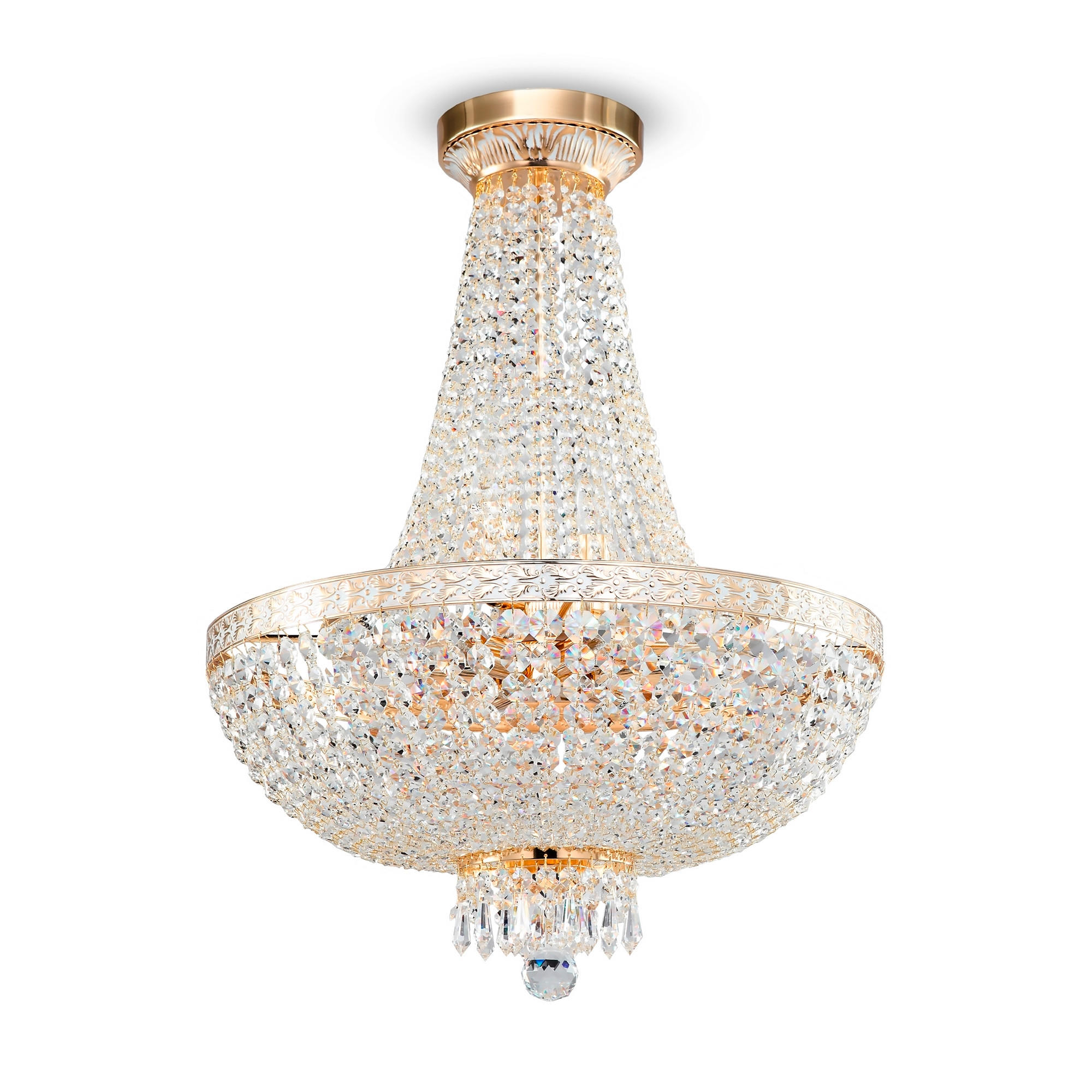 KRONLEUCHTER 50/65/50 cm   - Goldfarben, Trend, Metall (50/65/50cm) - MAYTONI