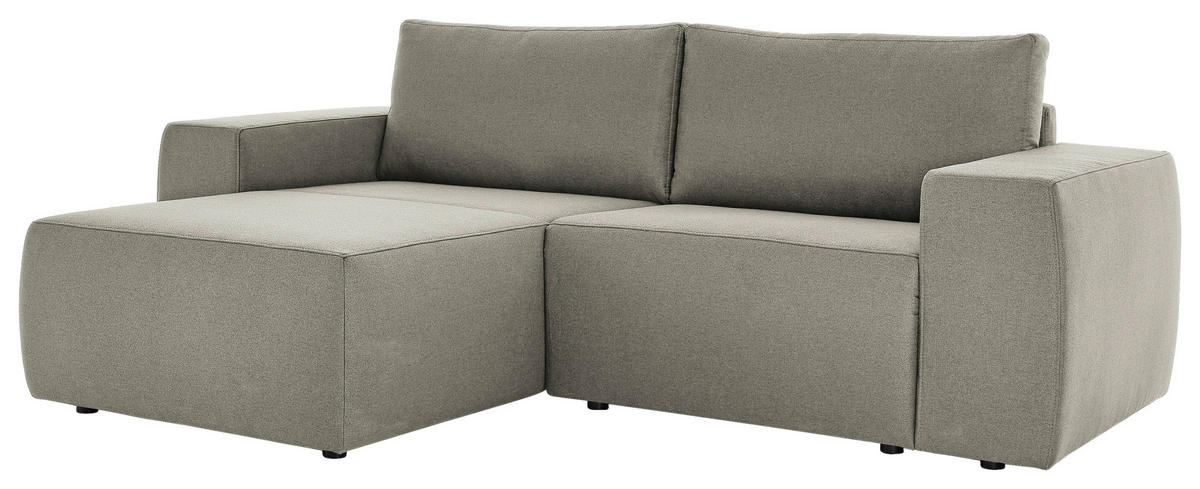 ECKSOFA LOOKS II Braun Webstoff  - Schwarz/Braun, Design, Kunststoff/Textil (160/242cm) - LOOKS by W.Joop