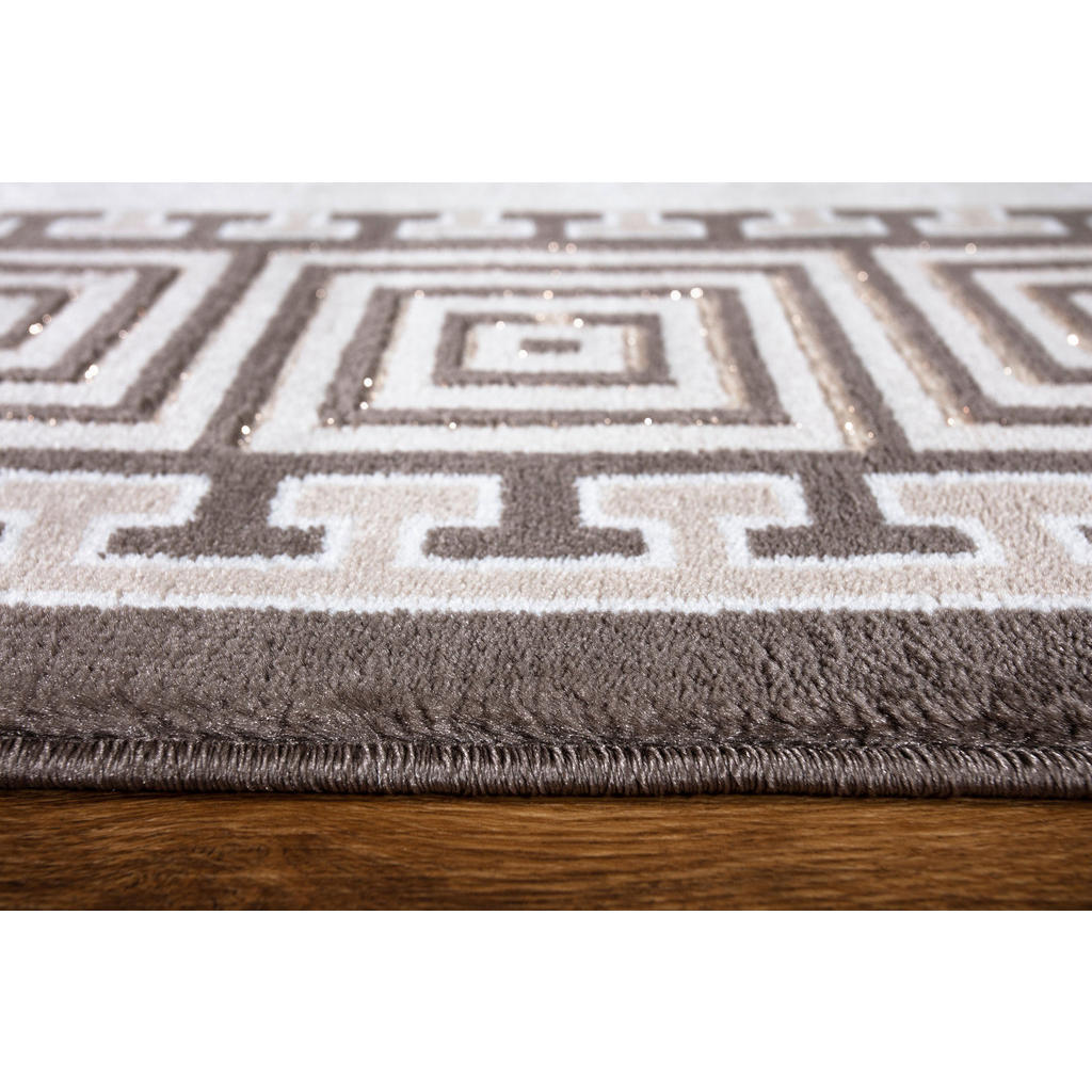 Thumbnail - Novel Läufer Eleysa, Braun, Textil, geometrisch, rechteckig, 80x300 cm, Teppiche & Böden, Teppiche, Teppichläufer