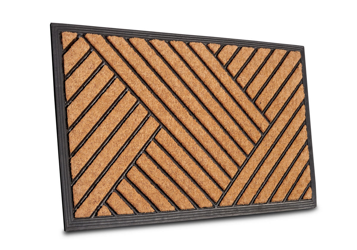 KOKOSMATTE  45/75 cm  Schwarz, Hellbraun  - Hellbraun/Schwarz, Basics, Naturmaterialien/Kunststoff (45/75cm)