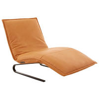RELAXLIEGE Echtleder Orange  - Beige/Schwarz, Design, Leder/Metall (86/42-83/141-180cm) - Koinor