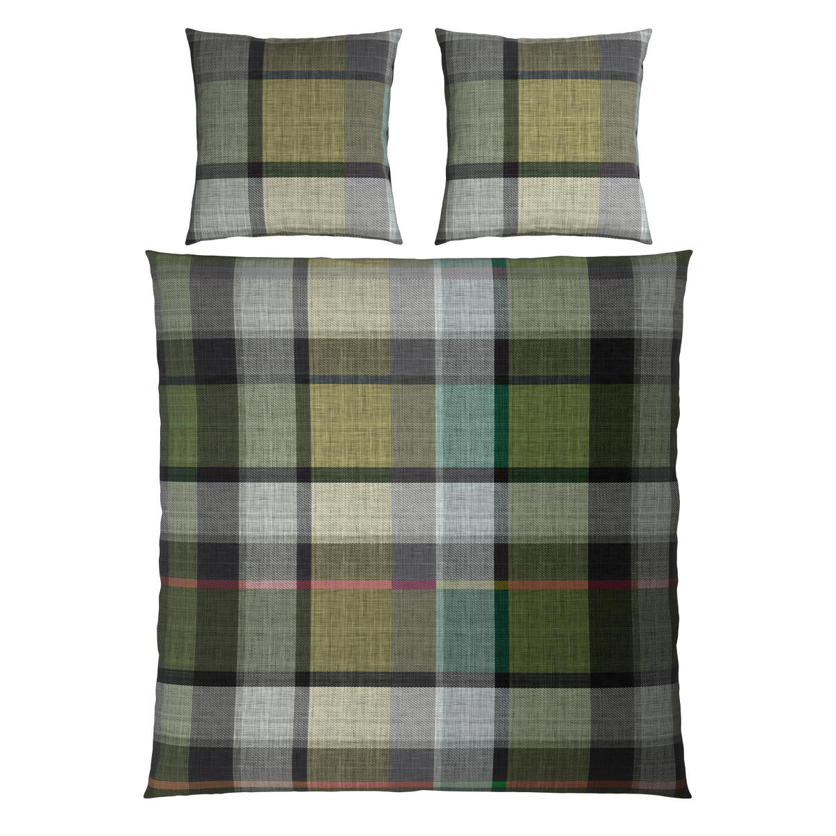 BETTWÄSCHE Flanell 200/200 cm  - Grün, Textil (200/200cm) - Novel