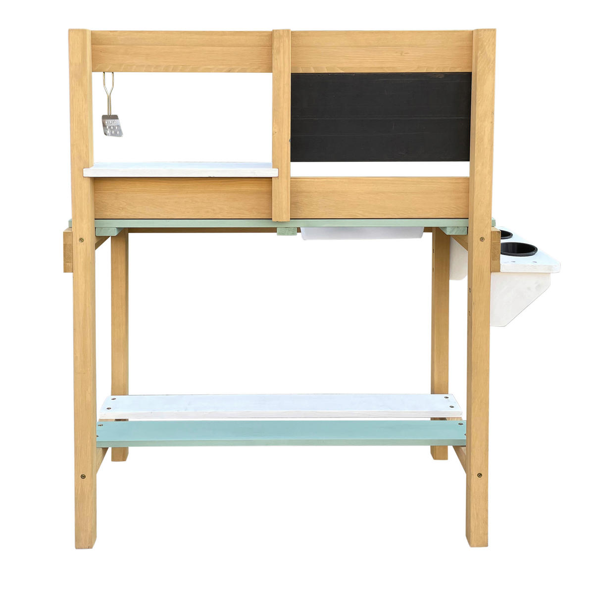 SAND- OCH VATTENBORD - vit/grön, Klassisk, trä (80/88/33cm)