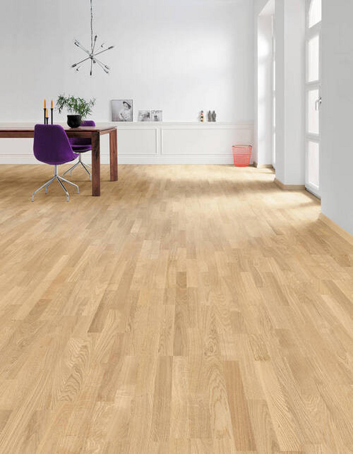 PARKETTBODEN Living by HARO PARKETT 2500 SB SL  per  m² - Eichefarben, Basics, Holzwerkstoff (18/108.5cm) - Living by HARO