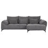 ECKSOFA in Cord Dunkelgrau  - Dunkelgrau/Schwarz, Konventionell, Textil/Metall (311/176cm) - Carryhome