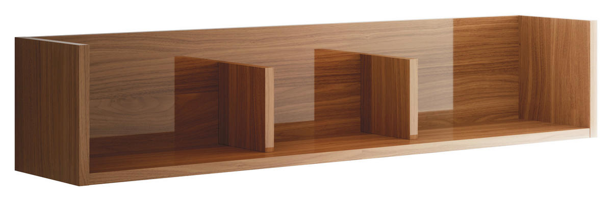 FALIPOLC 107,7/187,3/52 cm  - diószínű, Modern, faalapú anyag (107,7/187,3/52cm) - Novel