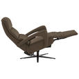 RELAXSESSEL in Leder Dunkelbraun  - Dunkelbraun/Schwarz, Design, Leder/Metall (76/110/86cm) - Dieter Knoll