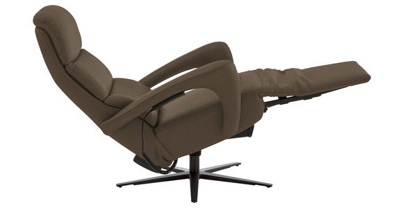 RELAXSESSEL in Leder Dunkelbraun  - Dunkelbraun/Schwarz, Design, Leder/Metall (76/110/86cm) - Dieter Knoll