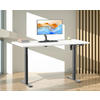 SCHREIBTISCH 140/80/71 cm  in Schwarz, Weiß  - Silberfarben/Schwarz, Design, Holzwerkstoff/Metall (140/80/71cm) - MID.YOU