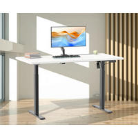 SCHREIBTISCH 140/80/71 cm  in Schwarz, Weiß  - Silberfarben/Schwarz, Design, Holzwerkstoff/Metall (140/80/71cm) - MID.YOU