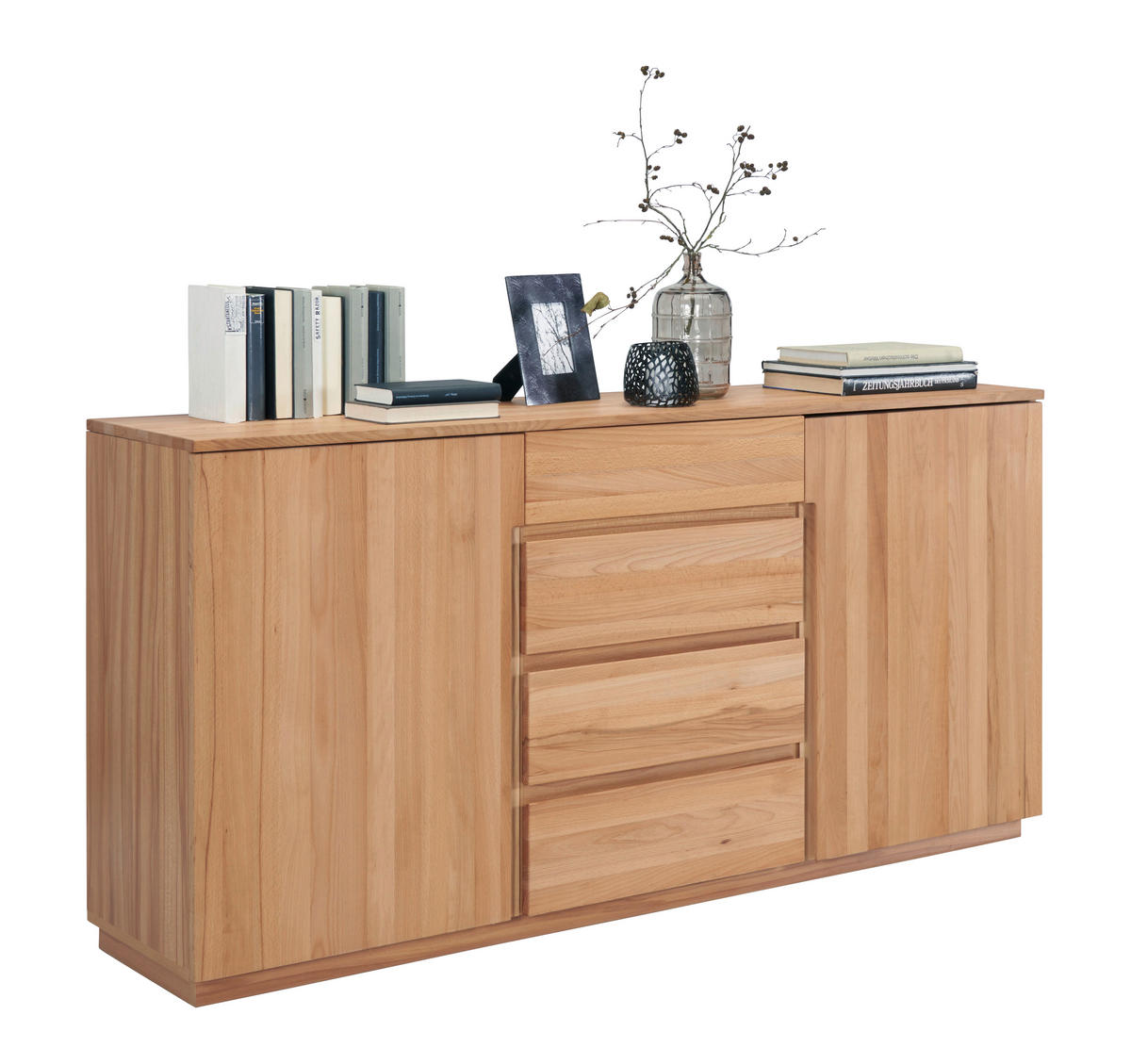 ŠIROKÁ KOMODA, jadrový buk, farba buka, 180/89,2/41 cm - farba buka, Trend, drevo/kompozitné drevo (180/89,2/41cm) - Linea Natura