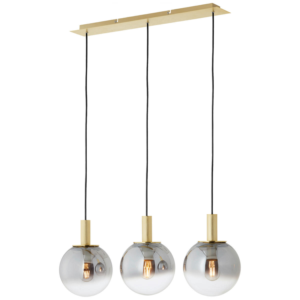 LAMPĂ SUSPENDATĂ  - auriu/gri, Konventionell, sticlă/metal (150/82/22cm)