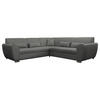 ECKSOFA  in Flachgewebe Grau  266/266 cm  - Silberfarben/Grau, Design, Kunststoff/Textil (266/266cm) - Livetastic