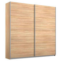 SCHWEBETÜRENSCHRANK  in Sonoma Eiche  - Alufarben/Sonoma Eiche, MODERN, Holzwerkstoff/Metall (181/230/62cm) - Rauch Möbel