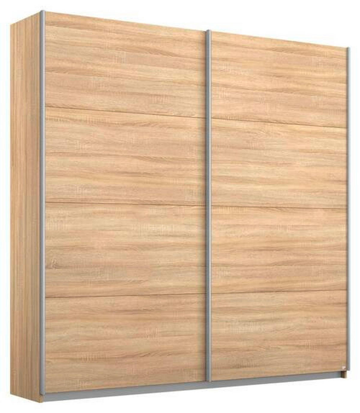 SCHWEBETÜRENSCHRANK  in Sonoma Eiche  - Alufarben/Sonoma Eiche, MODERN, Holzwerkstoff/Metall (181/230/62cm) - Rauch Möbel
