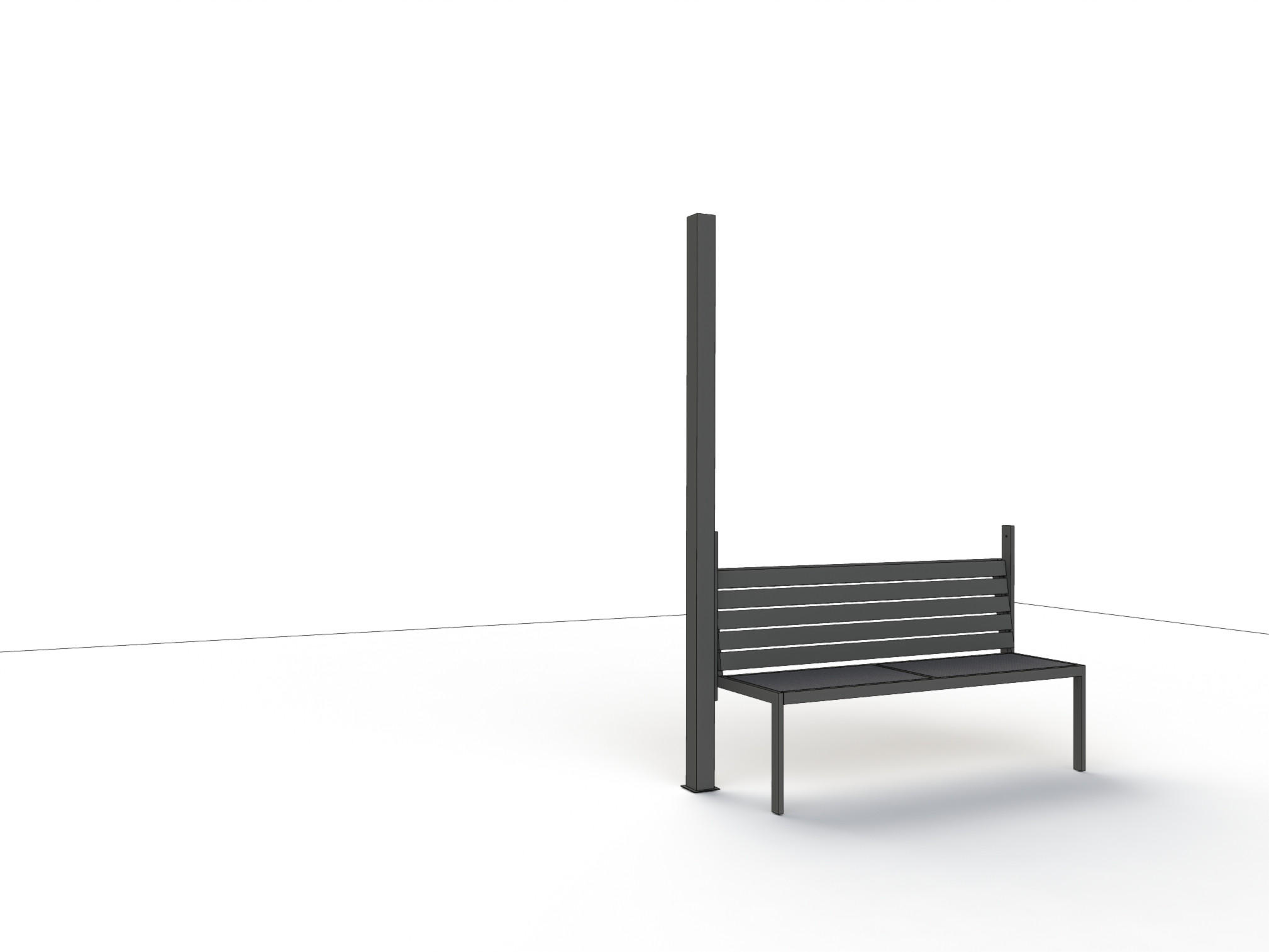 GARTENBANK 150/100/50 cm  Aluminium  - Anthrazit, Basics, Metall (150/100/50cm) - Siena Garden