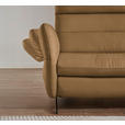 ECKSOFA in Echtleder Honig  300/157 cm  - Schwarz/Honig, Design, Leder/Metall (300/157cm) - Dieter Knoll