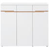 SCHUHSCHRANK Weiß, Eiche Artisan  - Weiß/Eiche Artisan, Design, Holzwerkstoff/Kunststoff (120/107/38cm) - Voleo