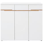 SCHUHSCHRANK 120/107/38 cm  - Weiß/Eiche Artisan, Design, Holzwerkstoff/Kunststoff (120/107/38cm) - Voleo