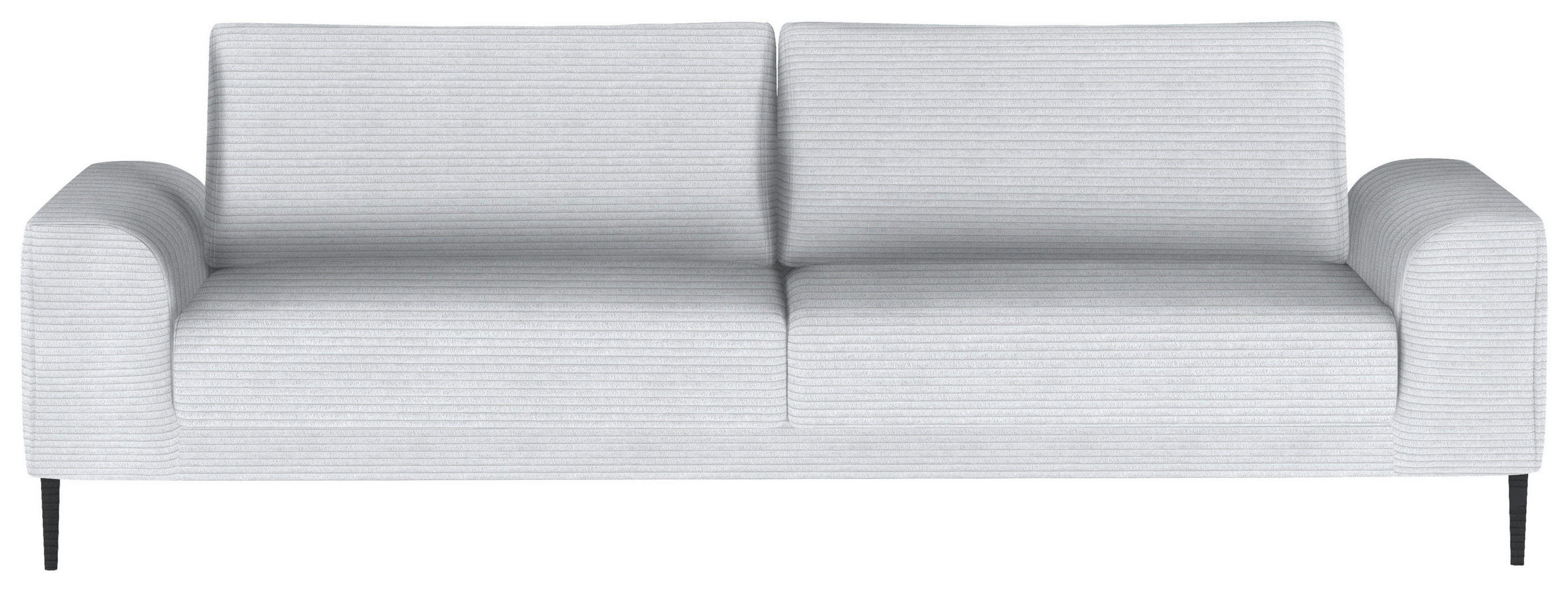 SCHLAFSOFA Cord Silberfarben  - Silberfarben/Schwarz, Design, Textil/Metall (250/89/105cm) - Livetastic