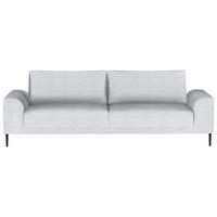 SCHLAFSOFA  mit Stoffauswahl, Schlafen auf Sitzhöhe, Armteil links, Armteil rechts Cord Silberfarben  - Silberfarben/Schwarz, Design, Textil/Metall (250/89/105cm) - Livetastic
