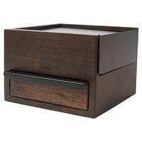 SCHMUCKBOX - Walnussfarben/Schwarz, Design, Holz/Metall (17/11,2/15,2cm) - Umbra