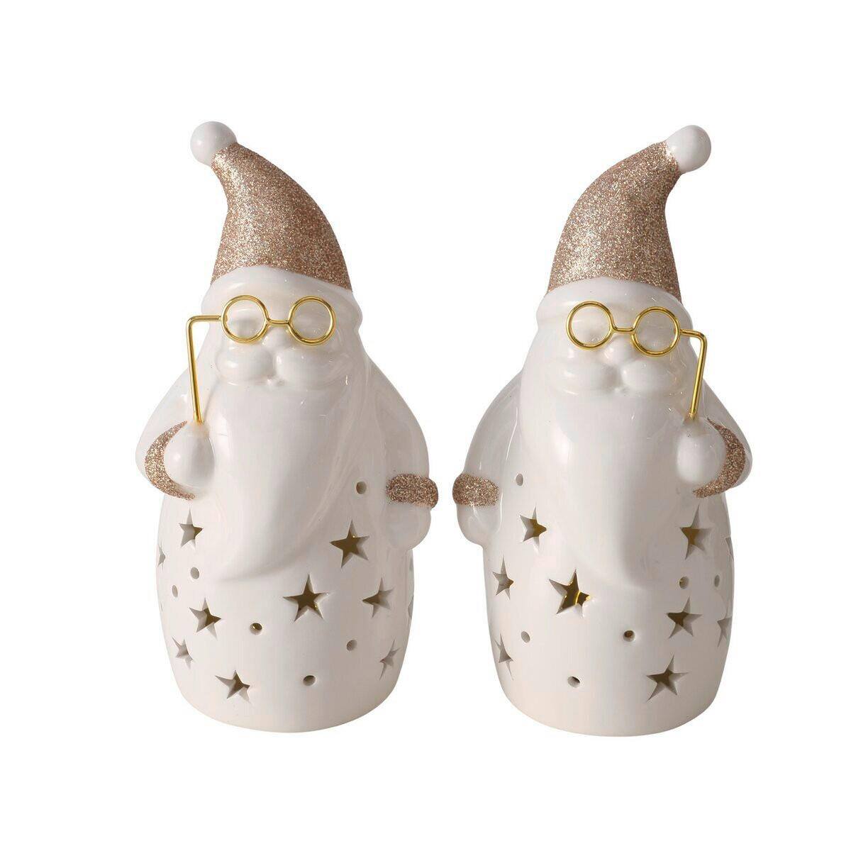 KARÁCSONYI FIGURA - fehér, Basics, kerámia (8,5/16,5/8cm)