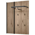 GARDEROBENPANEEL  in 75/115/29 cm  - Eichefarben/Anthrazit, Design, Holz/Metall (75/115/29cm) - Johann Jakob