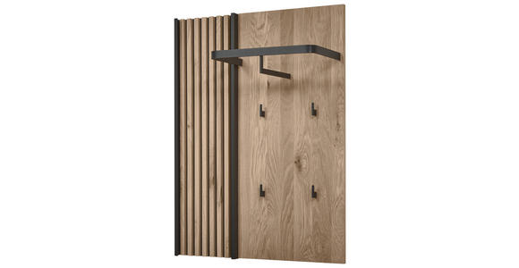 GARDEROBENPANEEL  in 75/115/29 cm  - Eichefarben/Anthrazit, Design, Holz/Metall (75/115/29cm) - Johann Jakob
