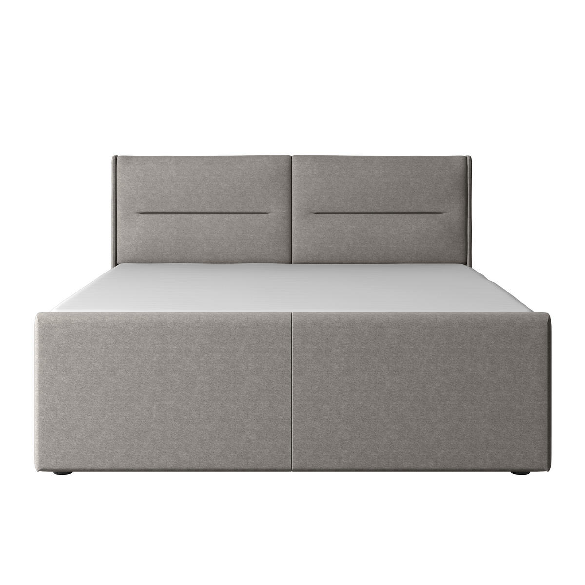 POSTELJA BOXSPRING 180 cm   x 200 cm  , karton, leseni material srebrne barve  - srebrne barve, Moderno, kovina/umetna masa (180/200cm) - MID.YOU
