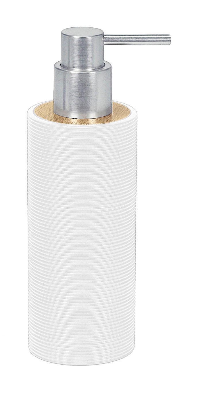 DÁVKOVAČ MYDLA biela - biela, Basics, drevo/plast (6,5/19cm) - Kleine Wolke