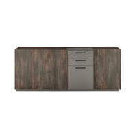 SIDEBOARD  in 200/80/45 cm  - Eichefarben/Anthrazit, Design, Holzwerkstoff/Metall (200/80/45cm) - MID.YOU