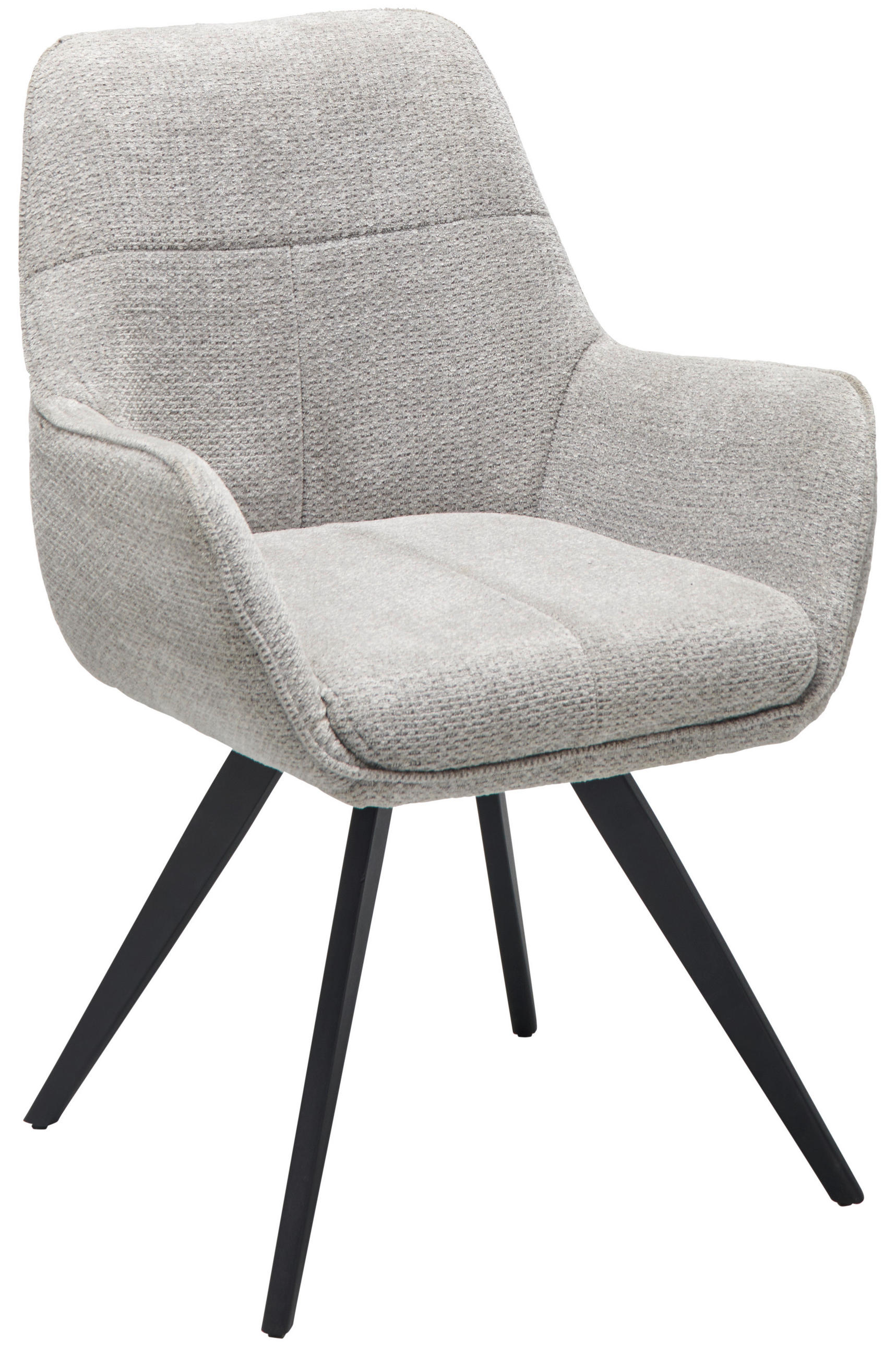 Armlehnstuhl Kimberly Grau/Schwarz Gepolstert