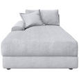 BIGSOFA Cord Hellgrau  - Hellgrau/Schwarz, MODERN, Kunststoff/Textil (117/93/190cm) - Carryhome