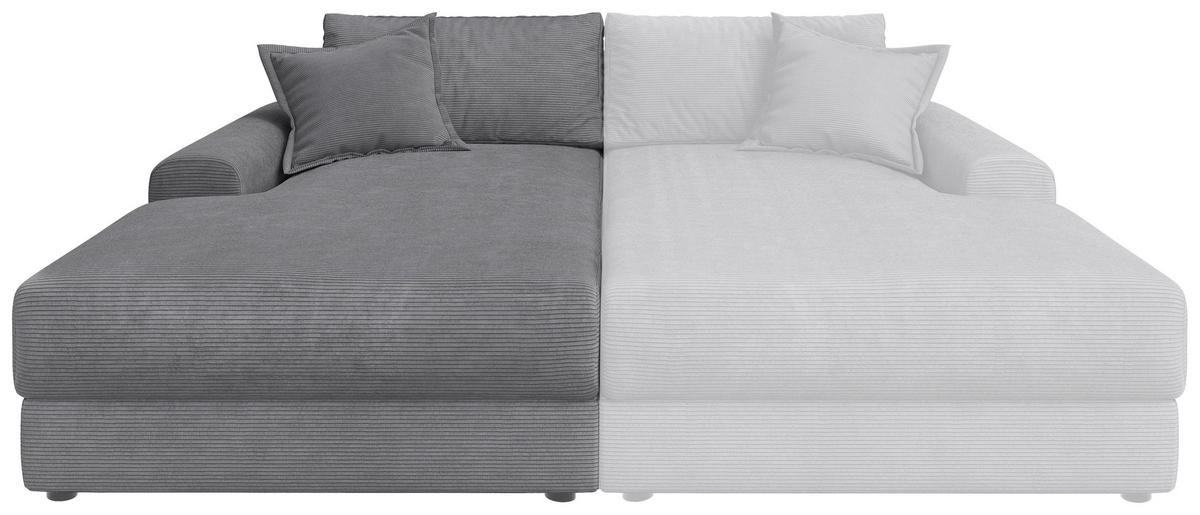 BIGSOFA Cord Olivgrün  - Schwarz/Olivgrün, MODERN, Kunststoff/Textil (117/93/190cm) - Carryhome