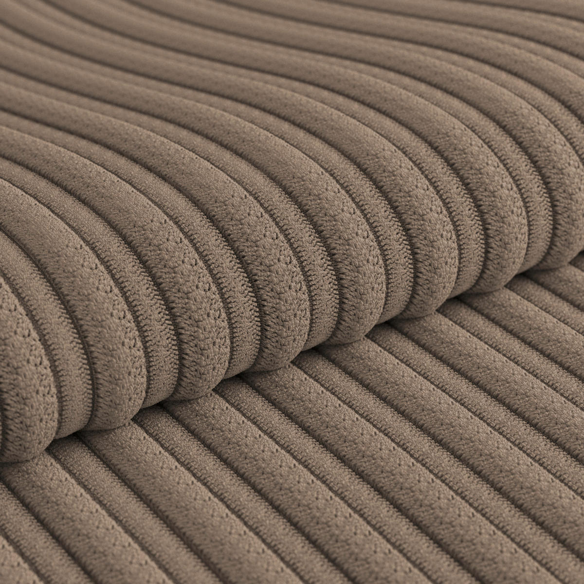 ECKSOFA ZERO Braun Cord Zierkissen, Rückenkissen  - Schwarz/Braun, Trend, Textil/Metall (173/286cm) - Livetastic