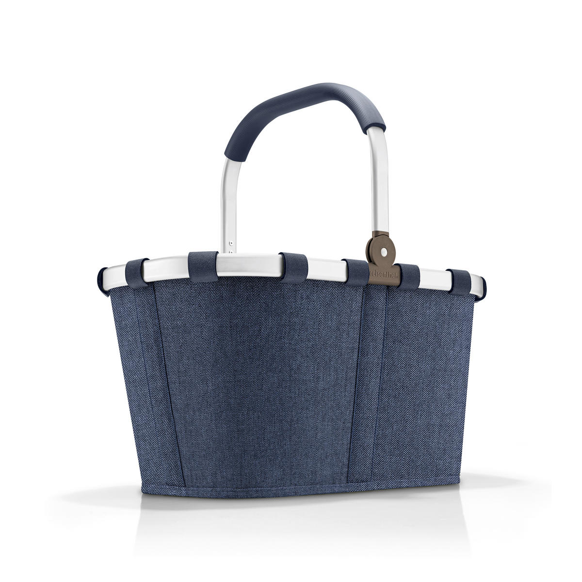 EINKAUFSKORB Rhombus Dark Blue 22 L  - Schwarz/Dunkelblau, Basics, Textil (49/29/28cm) - Reisenthel