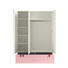 BABYKLEIDERSCHRANK Now! Minimo Hellrosa, Weiß - Hellrosa/Rot, Basics, Holzwerkstoff (135/192/53,1cm) - Hülsta - Now