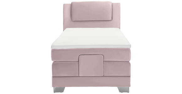 BOXSPRINGBETT 100/200 cm  in Rosa  - Silberfarben/Rosa, KONVENTIONELL, Kunststoff/Textil (100/200cm) - Esposa