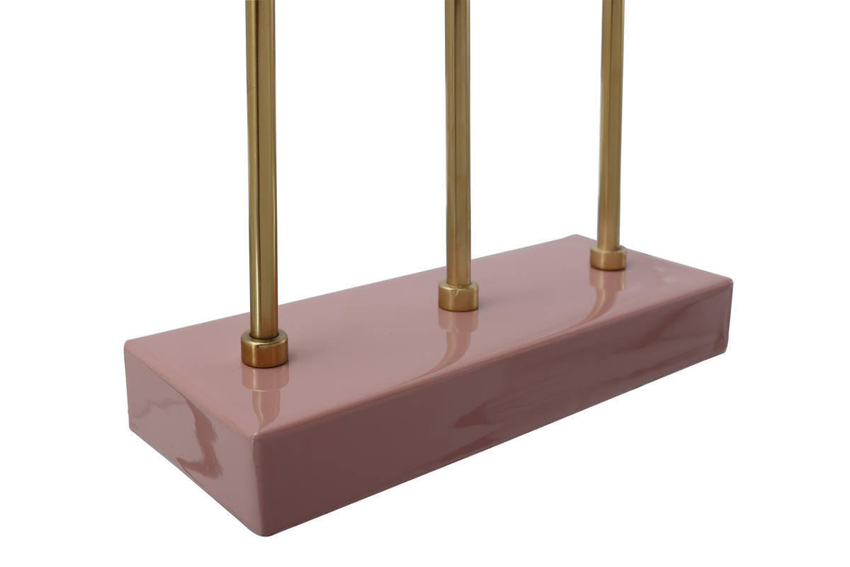 KERZENHALTER - Goldfarben/Rosa, Trend, Metall (26/39,5/9cm) - Kayoom