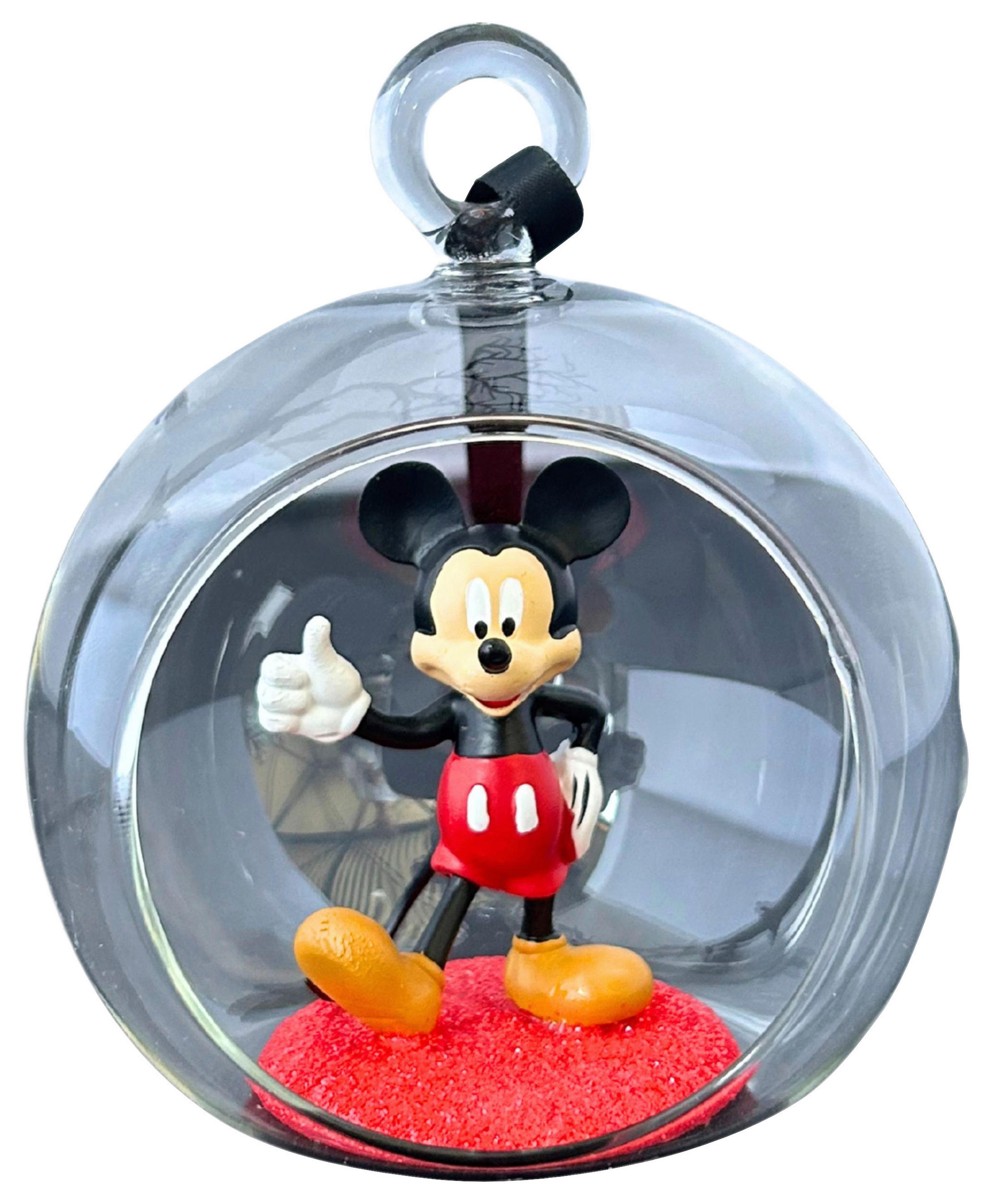 CHRISTBAUMANHÄNGER Mickey&Minnie  - Multicolor, Trend, Glas (11.3cm) - Disney