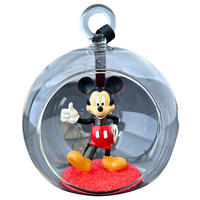 CHRISTBAUMANHÄNGER Mickey&Minnie  - Multicolor, Trend, Glas (11.3cm) - Disney