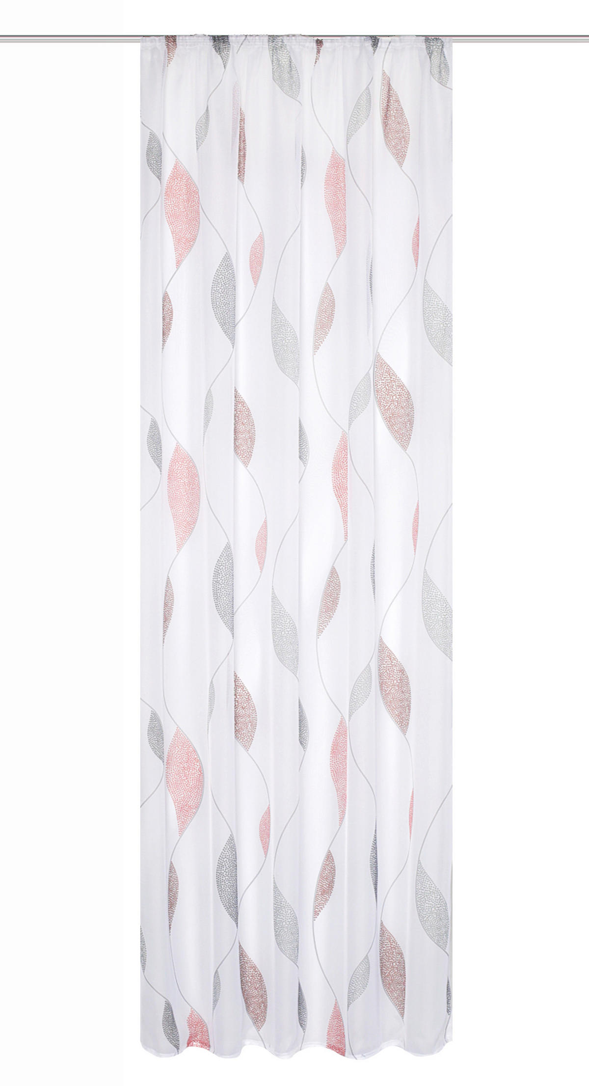 HOTOVÝ ZÁVĚS, průhledné, 140/145 cm - červená, Konvenční, textil (140/145cm) - Schmidt W. Gmbh