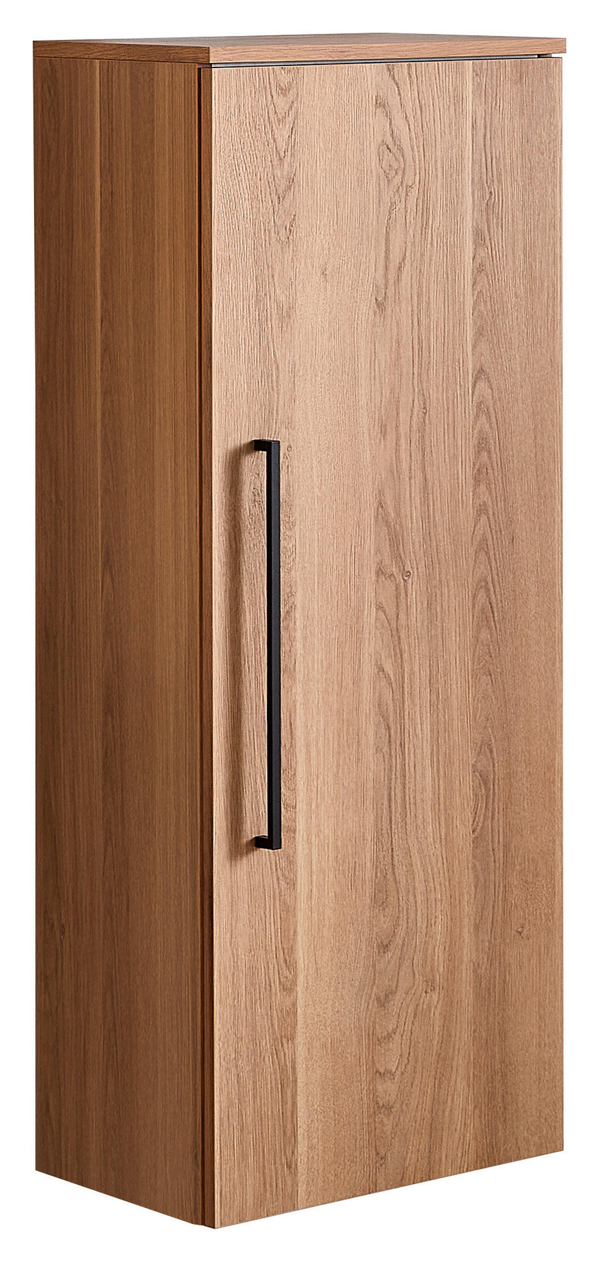 MIDISCHRANK  - Eichefarben/Schwarz, KONVENTIONELL, Glas/Holzwerkstoff (40/113,6/30cm) - Novel