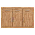 SIDEBOARD 130/80/42 cm  - Eichefarben/Silberfarben, Natur, Holz/Holzwerkstoff (130/80/42cm) - Linea Natura