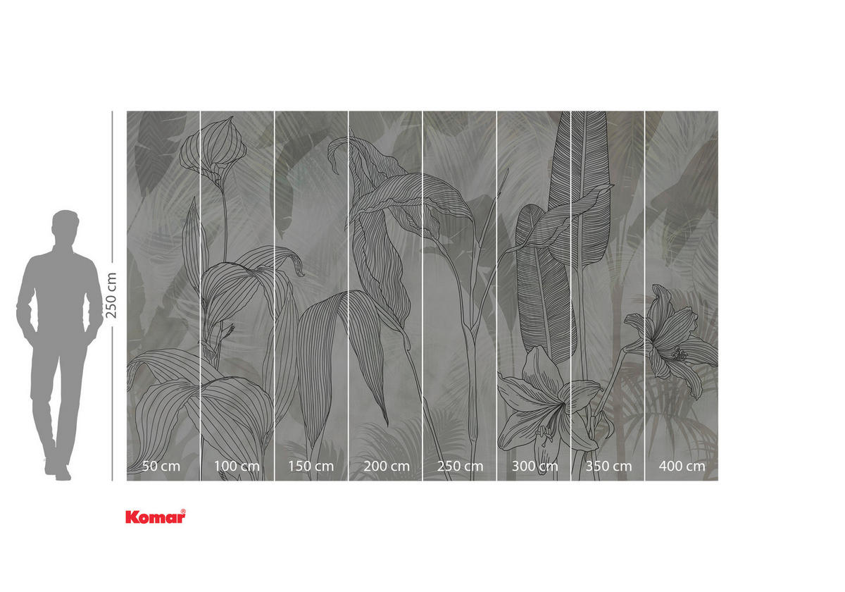 VLIESTAPETE - Beige/Weiß, Basics (400/250cm) - Komar