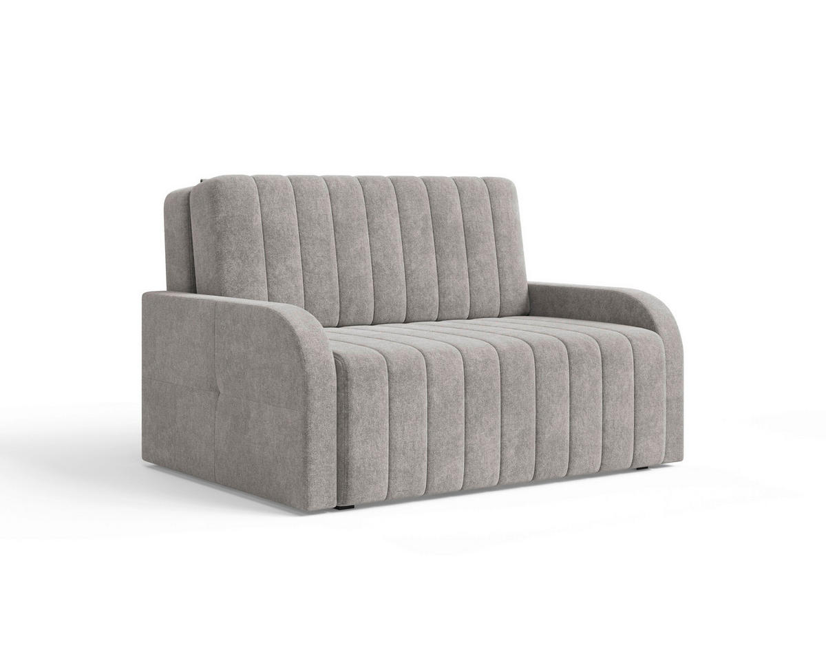 SCHLAFSOFA ALASKA 120 Grau  inkl. Schlaffunktion, Stauraum  - Schwarz/Grau, Design, Kunststoff/Textil (141/90/104cm) - MID.YOU