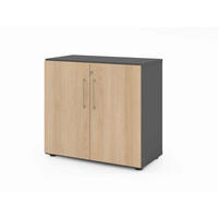 AKTENSCHRANK Graphitfarben, Eichefarben  - Eichefarben/Graphitfarben, Basics, Holzwerkstoff (80/74,8/41,7cm) - Venda