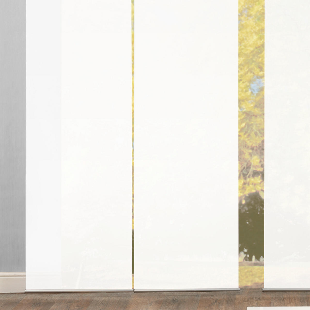 FLÄCHENVORHANG ROM, 5-TLG.  5 Stück  halbtransparent   60/245 cm  - Weiß, MODERN, Textil (60/245cm)