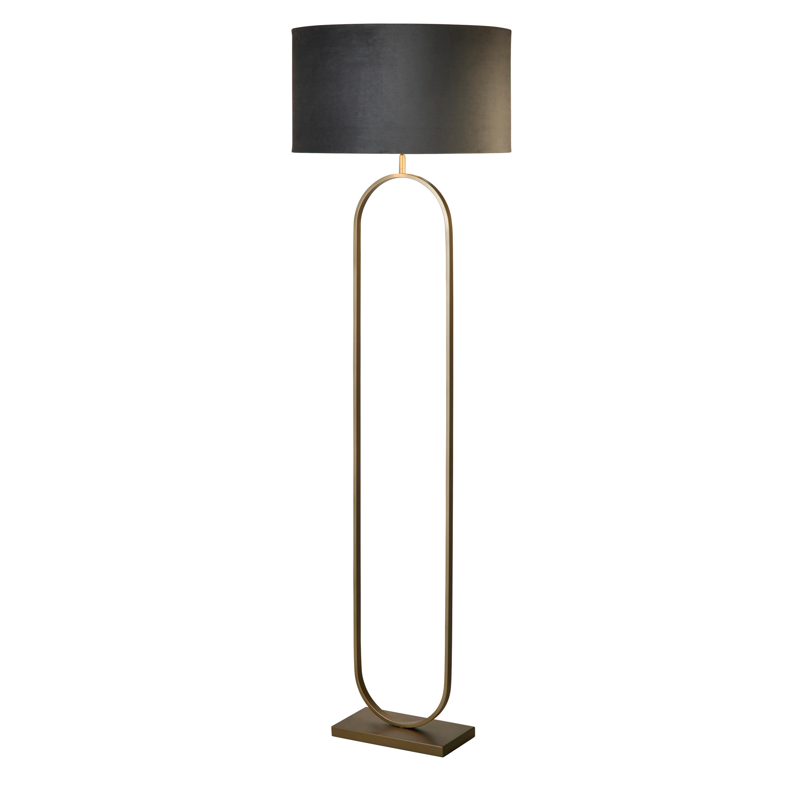 STEHLEUCHTE Modish 50/50/164 cm  - Dunkelgrau/Schwarz, Design, Metall (50/50/164cm)